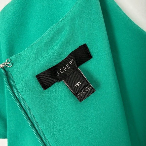 J Crew Pleated Sheath Dress Size 16 Tall - Picture 6 of 8